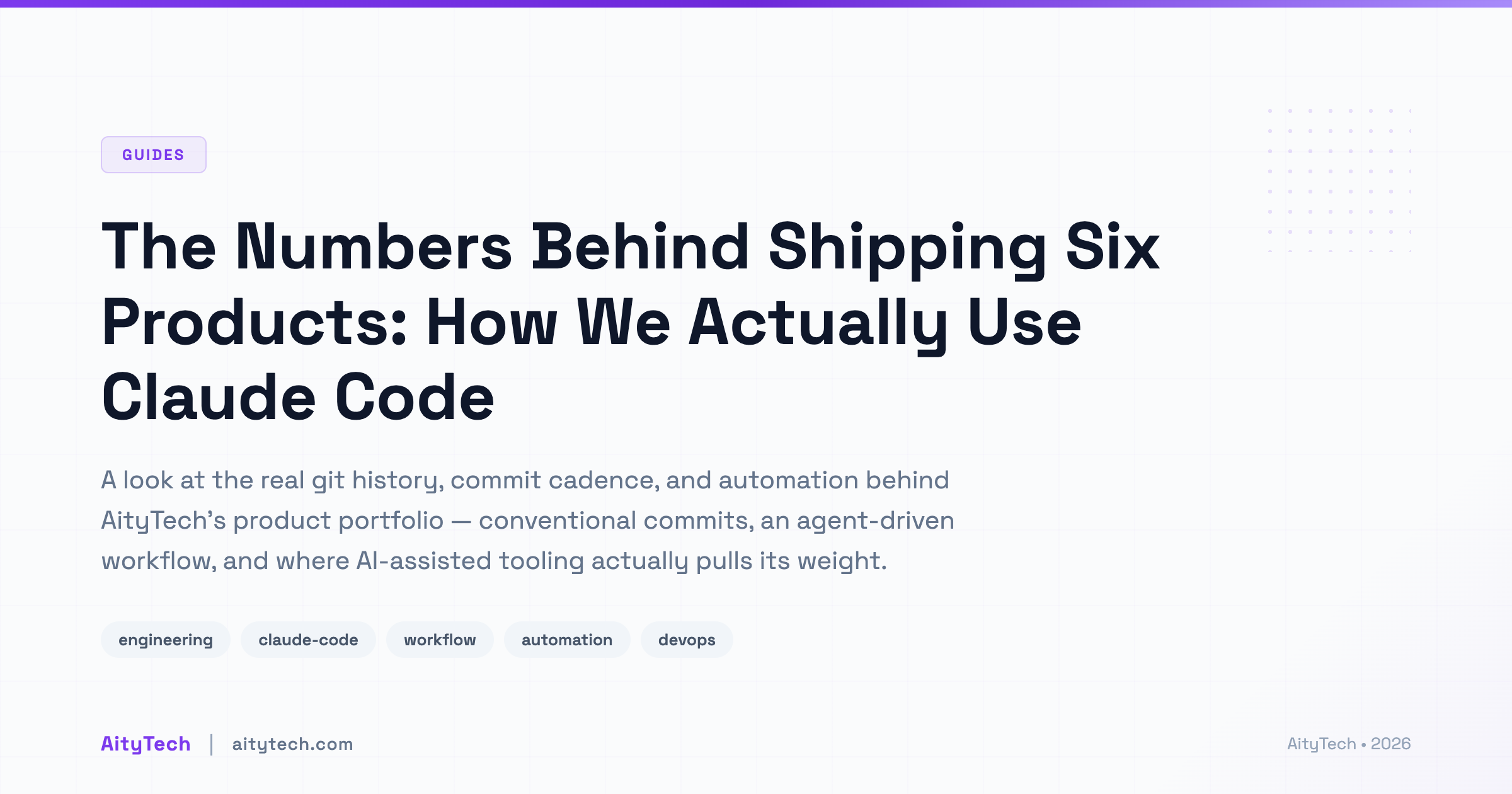 The Numbers Behind Shipping Six Products: How We Actually Use Claude Code