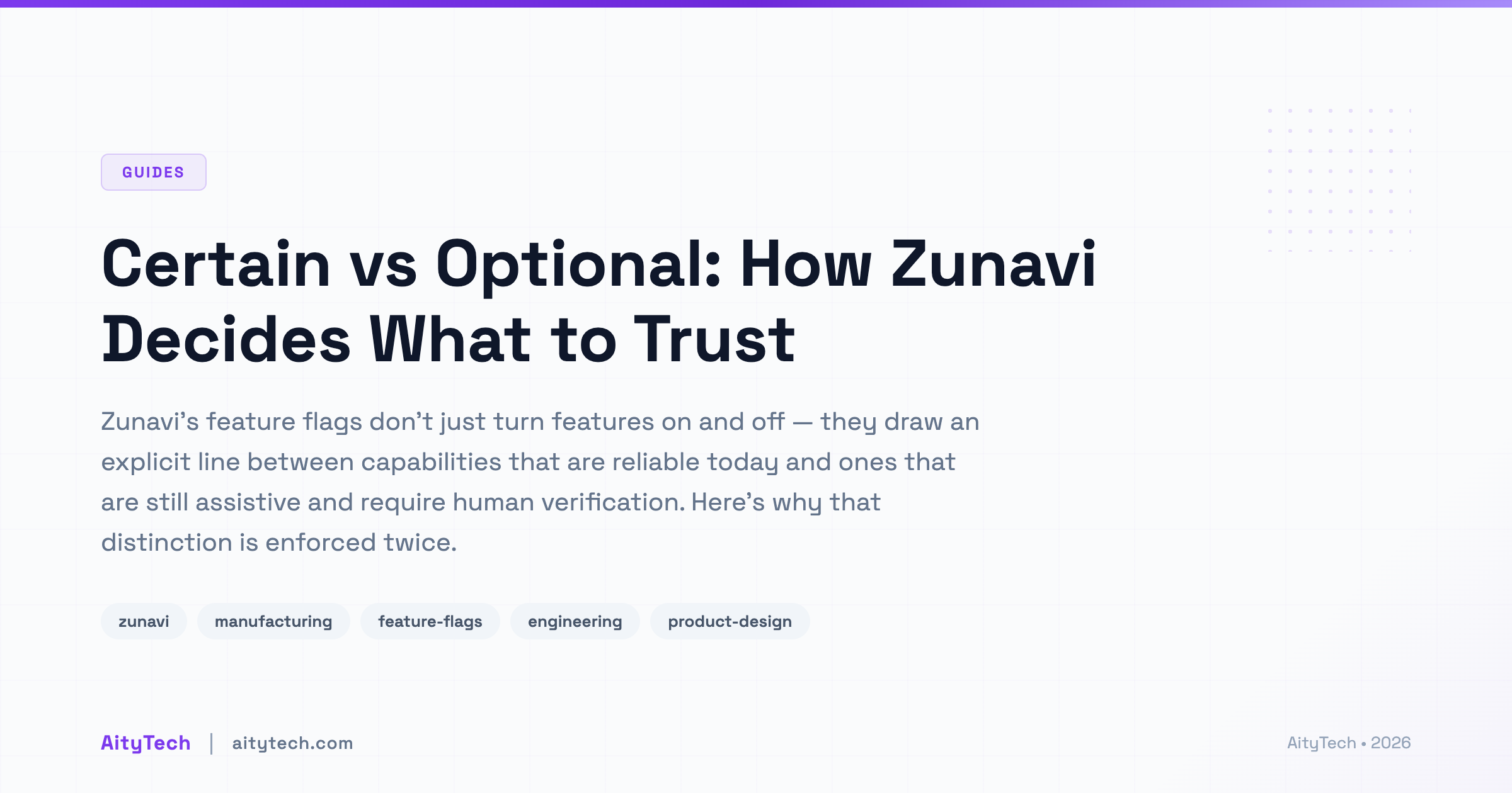 Certain vs Optional: How Zunavi Decides What to Trust