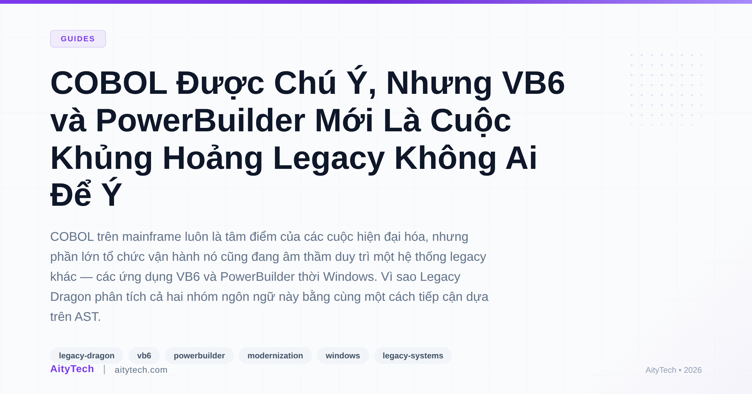 COBOL Được Chú Ý, Nhưng VB6 và PowerBuilder Mới Là Cuộc Khủng Hoảng Legacy Không Ai Để Ý